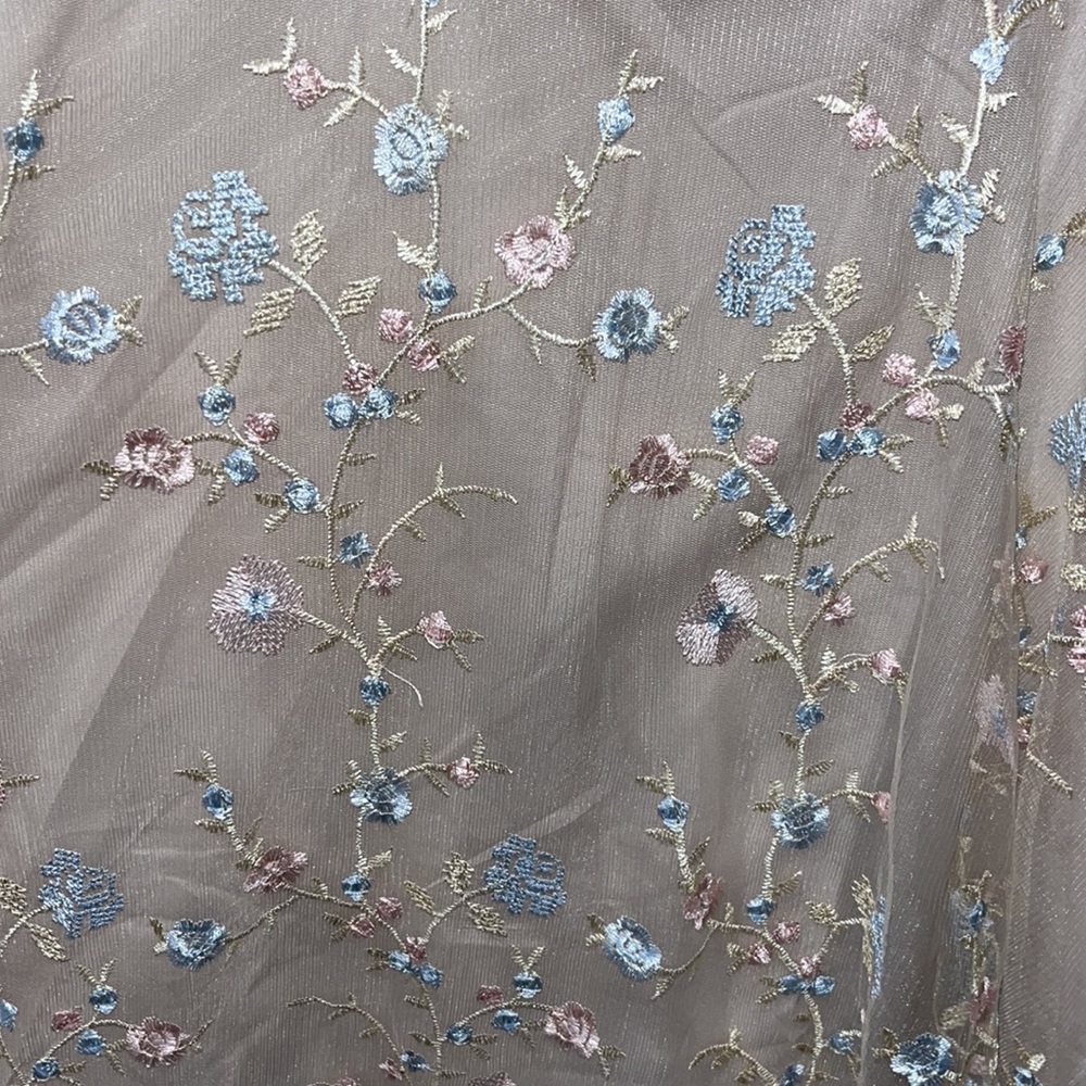 Floral Tulle Beige Dress with Bows - Brand New - Picture 3 of 3